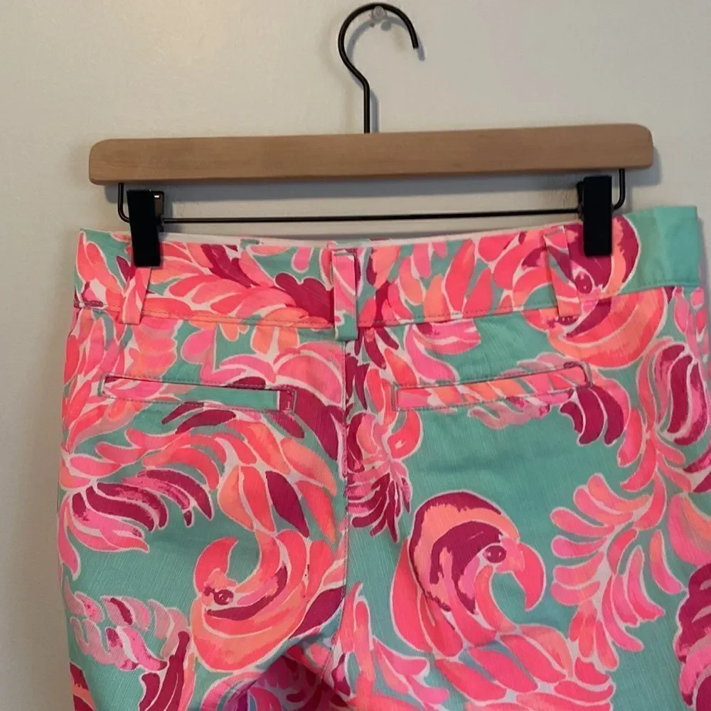 Lilly Pulitzer Pink & Blue Poolside Blue The Chipper Shorts Size 2